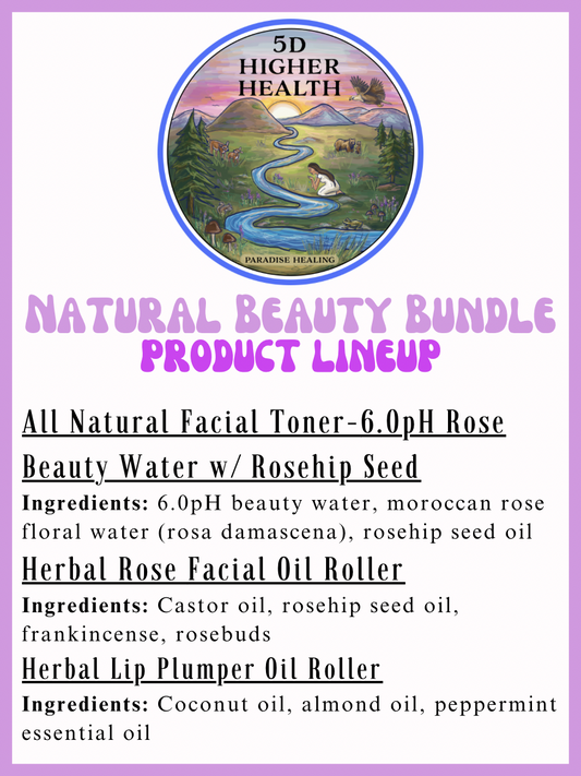 All Natural Facial Toner - 6.0pH Rose Beauty Water w/ Rosehip Seed