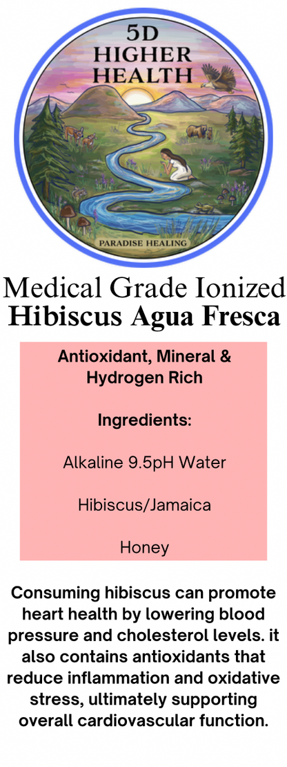 Wellness Water - Medical Grade Ionized Hibiscus/Jamaica Agua Fresca