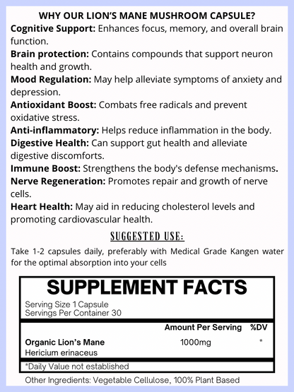 Lion’s Mane Mushroom Capsules